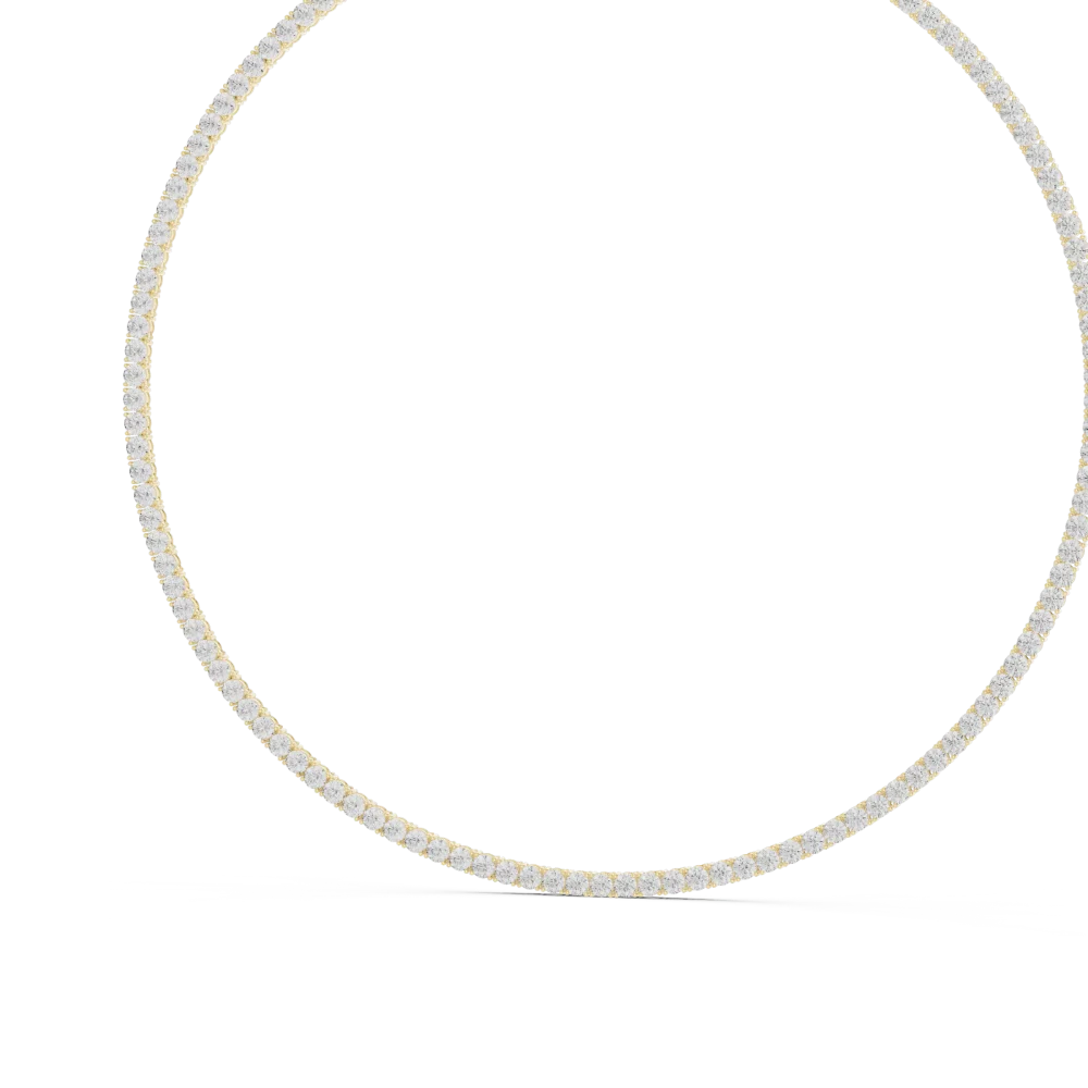 Infinite Radiance Round Brilliant Pavé-Set Tennis Necklace - Image 4