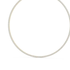 Infinite Radiance Round Brilliant Pavé-Set Tennis Necklace - Image 4