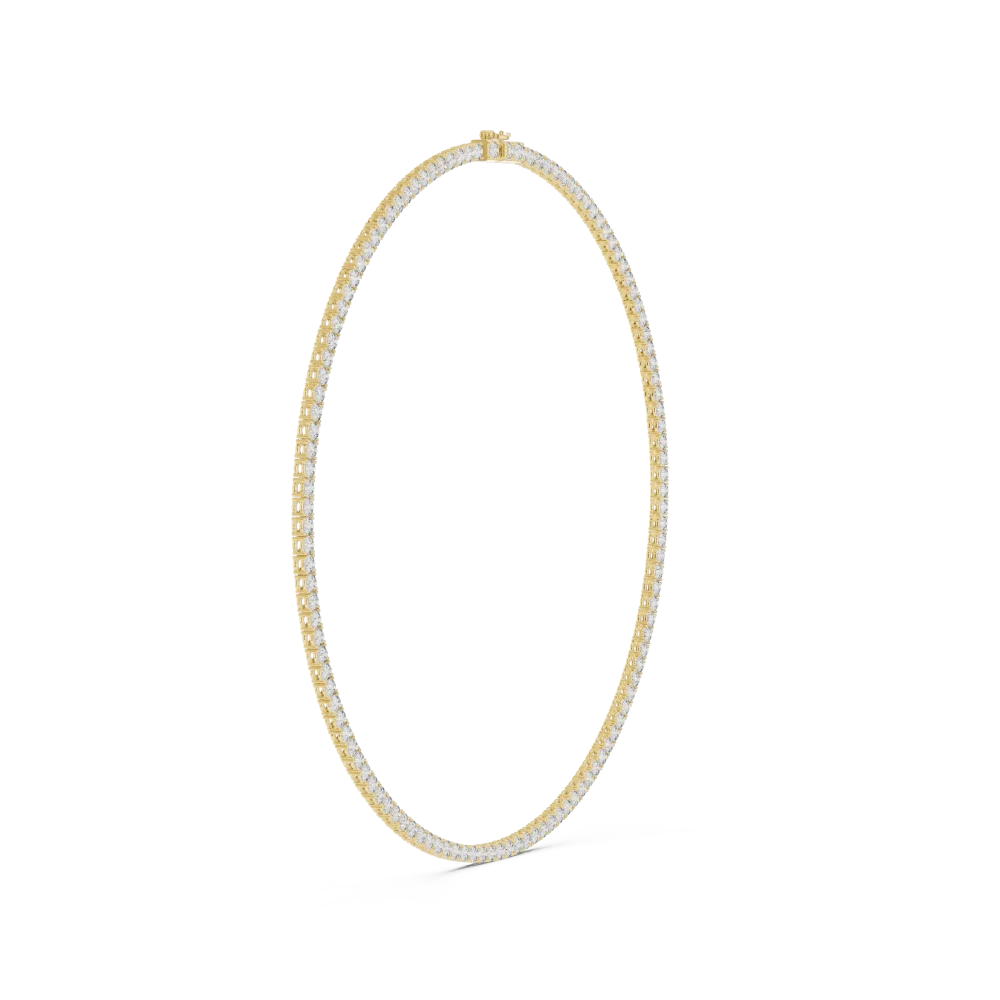 Infinite Radiance Round Brilliant Pavé-Set Tennis Necklace - Image 2