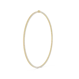Infinite Radiance Round Brilliant Pavé-Set Tennis Necklace - Image 2