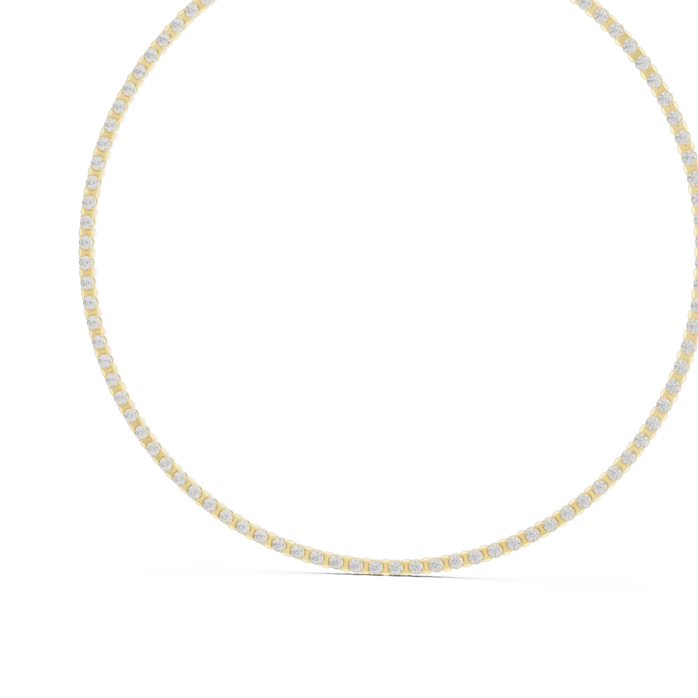 Infinite Radiance Round Brilliant Cut Tennis Necklace - Image 4