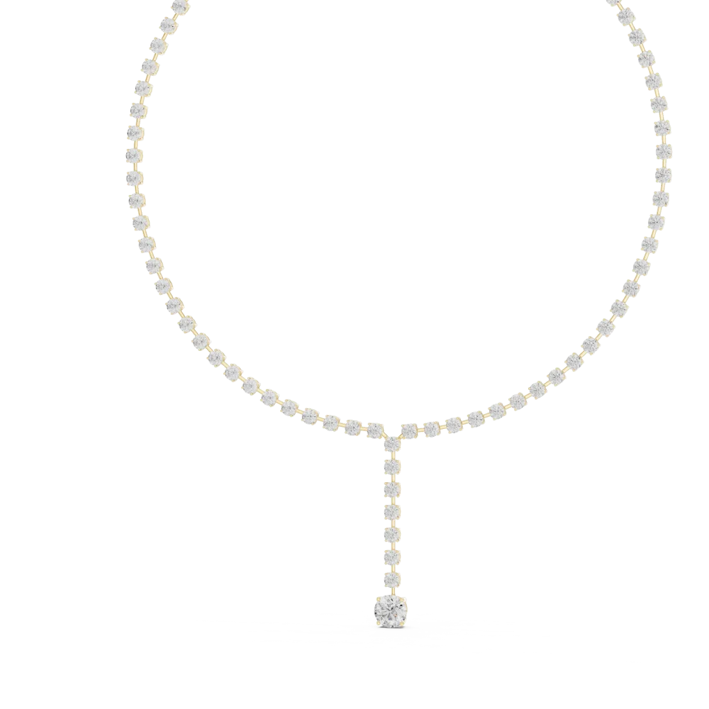 Radiate timeless elegance with this brilliant-cut DIAMEUR diamond tennis necklace. A modern classic defined by superior light performance. Shop now.