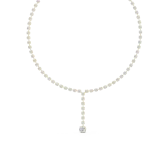 Luminary Round Brilliant Floating Silhouette Tennis Necklace