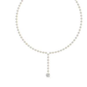 Luminary Round Brilliant Floating Silhouette Tennis Necklace