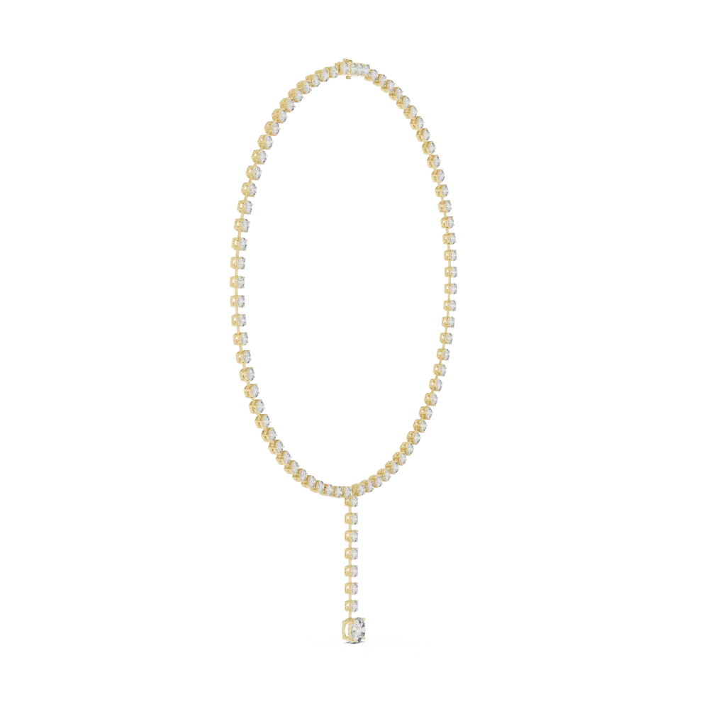 Luminary Round Brilliant Floating Silhouette Tennis Necklace - Image 2