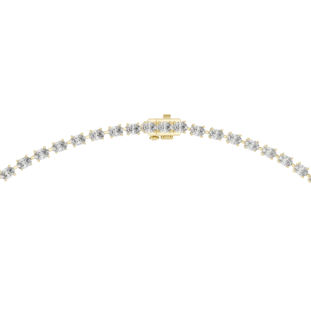 Ethereal Oval Cut Luminary Drop Statement Necklace - Image 3