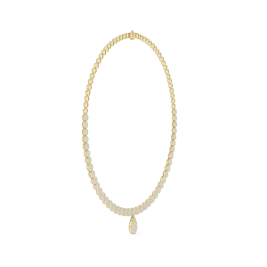 Luminary Round and Pear Brilliant Pavé-Set Tennis Necklace - Image 2
