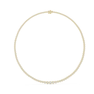 Luminary Round Brilliant Bezel-Set Tennis Necklace