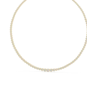 Luminary Round Brilliant Bezel-Set Tennis Necklace - Image 4
