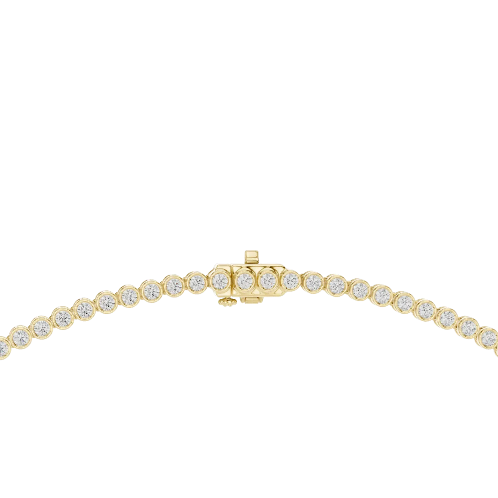 Luminary Round Brilliant Bezel-Set Tennis Necklace - Image 3