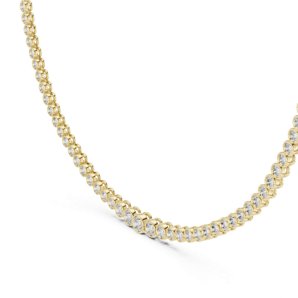 Infinite Luminary Round Cut Bezel-Set Tennis Necklace - Image 2