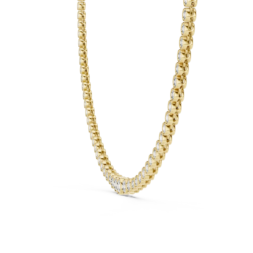 Infinite Luminary Round Cut Bezel-Set Tennis Necklace - Image 3