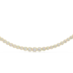 Infinite Luminary Round Cut Bezel-Set Tennis Necklace