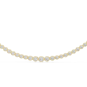 Infinite Luminary Round Cut Bezel-Set Tennis Necklace