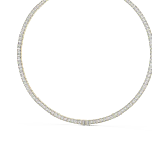 Infinite Symmetry Emerald Cut Diamond Tennis Necklace - Image 4