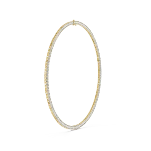 Infinite Symmetry Emerald Cut Diamond Tennis Necklace - Image 2