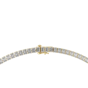 Infinite Symmetry Emerald Cut Diamond Tennis Necklace - Image 3