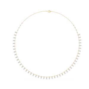 Ethereal Pear and Round Brilliant Scintillating Tennis Necklace