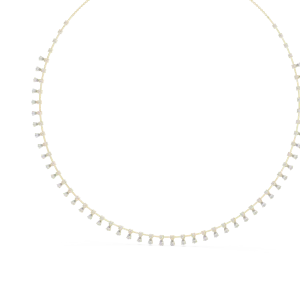 Ethereal Pear and Round Brilliant Scintillating Tennis Necklace - Image 4