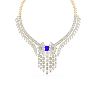 Grand Radiant Geometric Multi-Shape Statement Necklace - Image 4