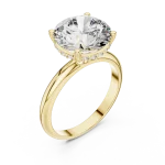Luminary Round Brilliant Cut Hidden Halo Solitaire Ring