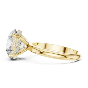 Luminary Round Brilliant Cut Hidden Halo Solitaire Ring - Image 4