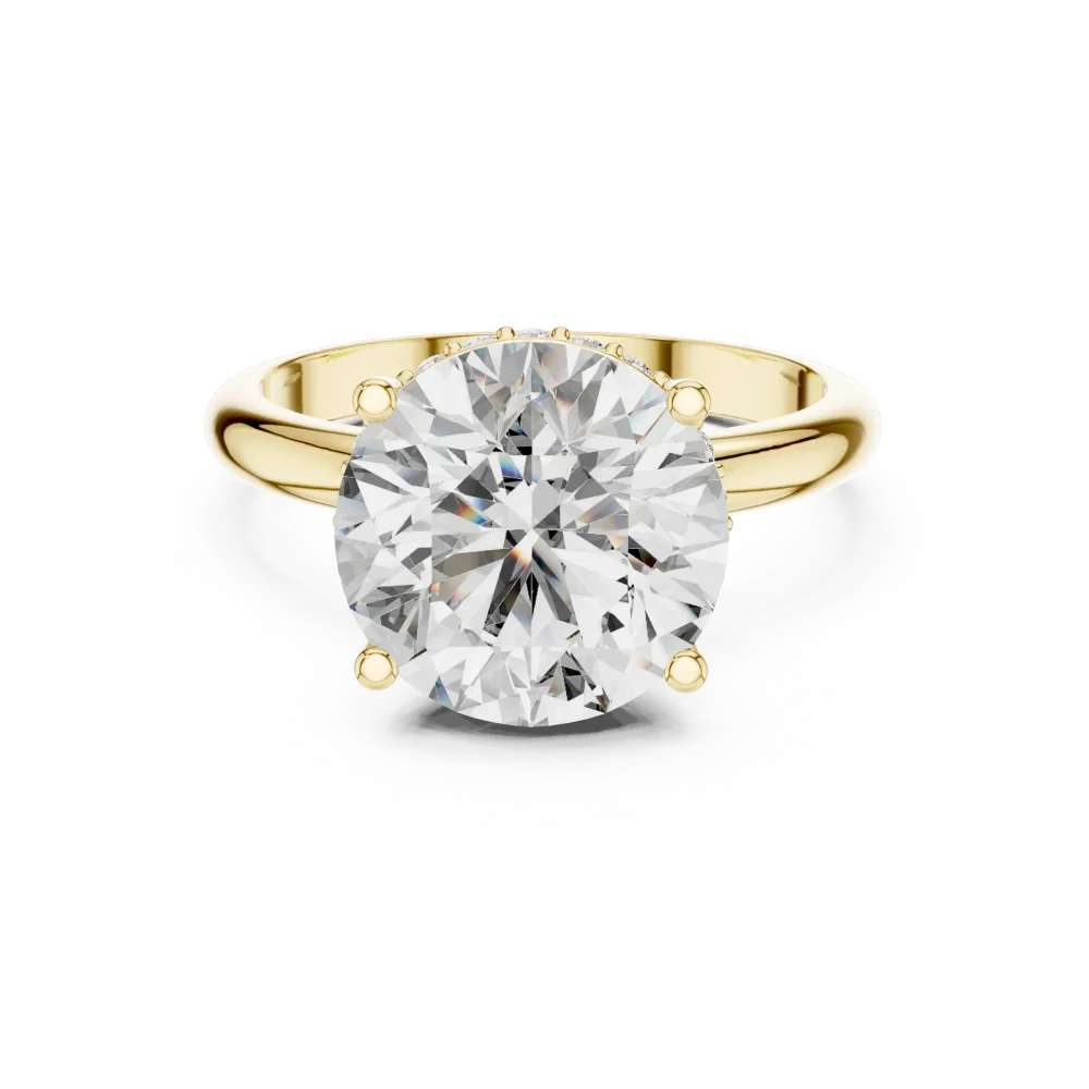 Luminary Round Brilliant Cut Hidden Halo Solitaire Ring - Image 2