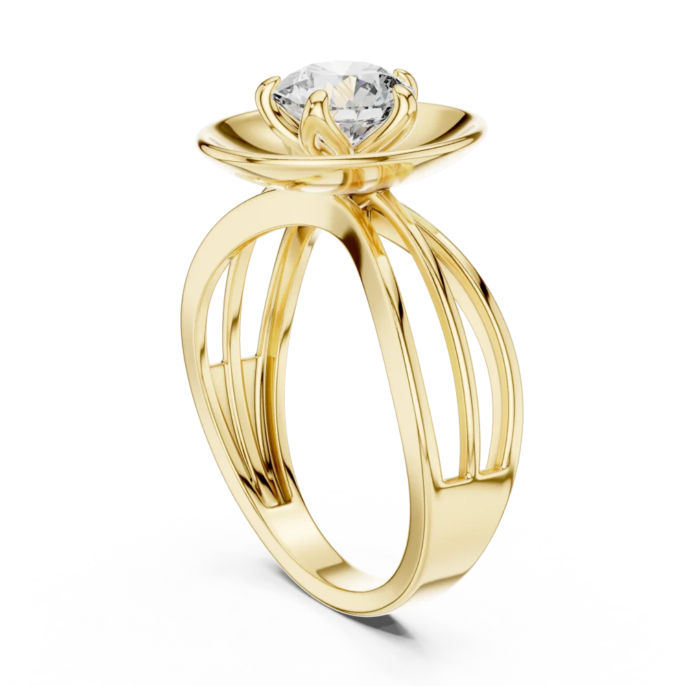 Luminary Round Brilliant Floating Disc Solitaire Ring - Image 3
