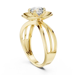 Luminary Round Brilliant Floating Disc Solitaire Ring - Image 3