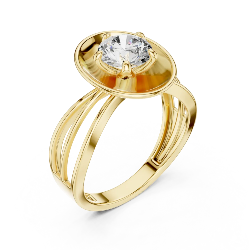 Discover the radiant Luminary round solitaire ring, featuring a stunning floating diamond design. Elevate your style with this modern luxury classic.