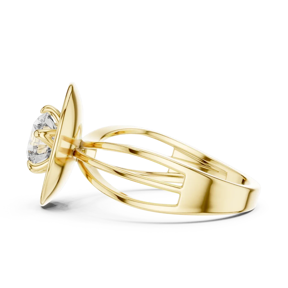 Luminary Round Brilliant Floating Disc Solitaire Ring - Image 4