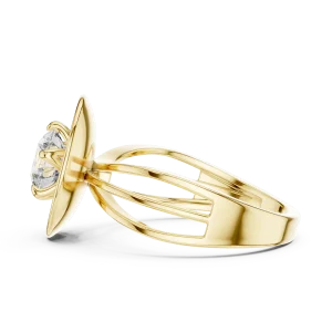 Luminary Round Brilliant Floating Disc Solitaire Ring - Image 4