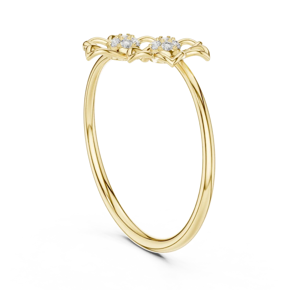 Ethereal Flora Round Brilliant Cluster Statement Ring - Image 3