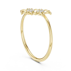 Ethereal Flora Round Brilliant Cluster Statement Ring - Image 3