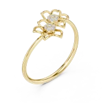 Ethereal Flora Round Brilliant Cluster Statement Ring