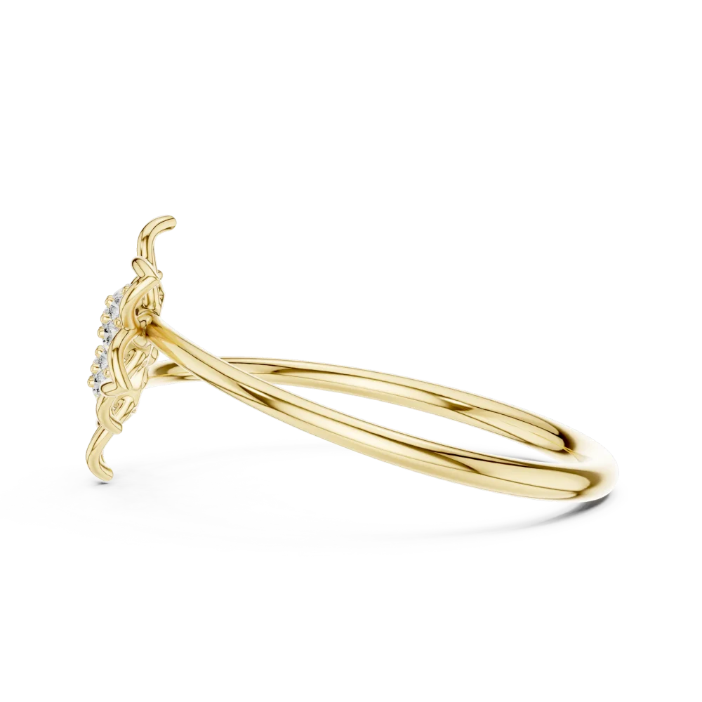 Ethereal Flora Round Brilliant Cluster Statement Ring - Image 4