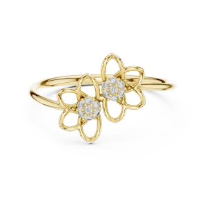 Ethereal Flora Round Brilliant Cluster Statement Ring - Image 2