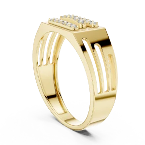 Symmetry Linear Round Brilliant Multi-Row Statement Band - Image 3