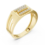 Symmetry Linear Round Brilliant Multi-Row Statement Band