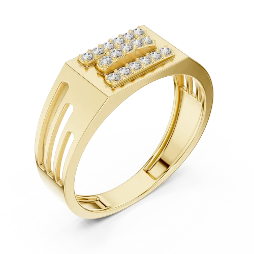 Symmetry Linear Round Brilliant Multi-Row Statement Band