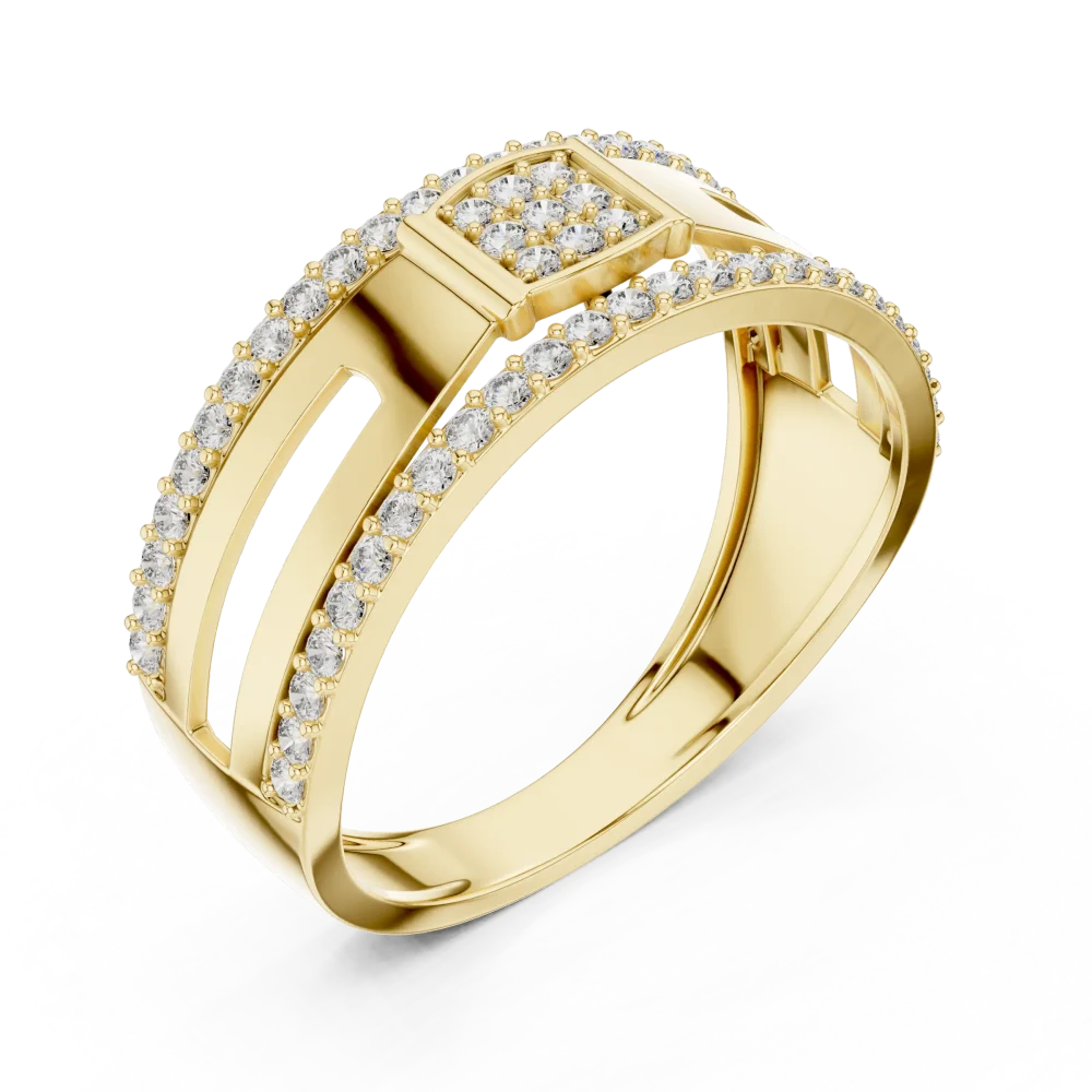 Experience architectural beauty with this round DIAMEUR diamond pavé band. Handcrafted for modern luxury, shop this brilliant piece to elevate your look.