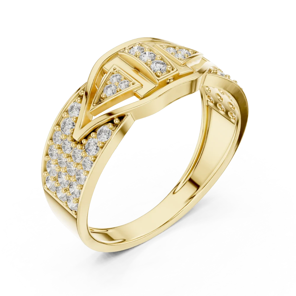Adorn your hand with the architectural brilliance of this pave-set round diamond ring. A modern classic for everyday luxury. Shop yours today.