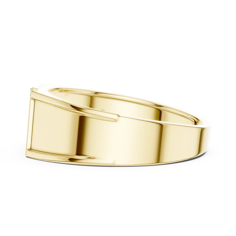 Symmetry Chevron Pavé-Set Round Brilliant Men's Band - Image 4