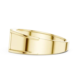 Symmetry Chevron Pavé-Set Round Brilliant Men's Band - Image 4