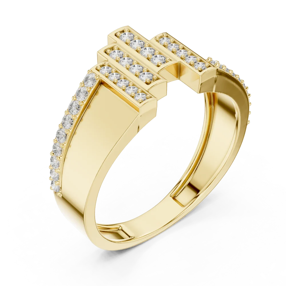 Discover the bold elegance of this architectural band, featuring brilliant DIAMEUR lab-grown diamonds. A modern classic for your collection. Shop now.