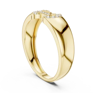 Symmetry Geometric Pavé-Set Band Ring - Image 3