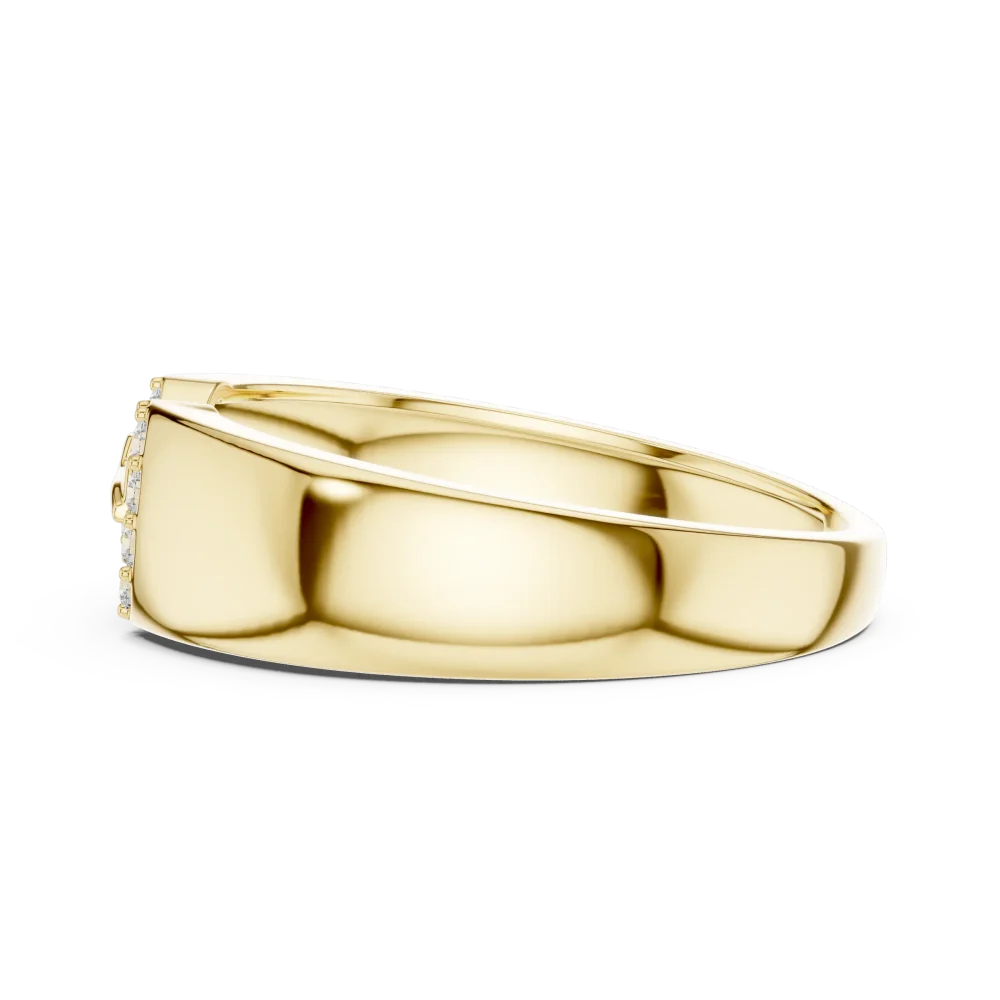 Symmetry Geometric Pavé-Set Band Ring - Image 4