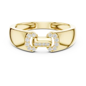 Symmetry Geometric Pavé-Set Band Ring - Image 2