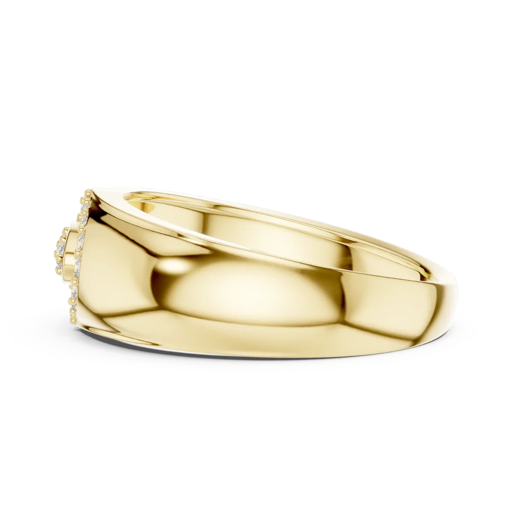 Symmetry Round Pavé-Set Architectural Statement Ring - Image 4