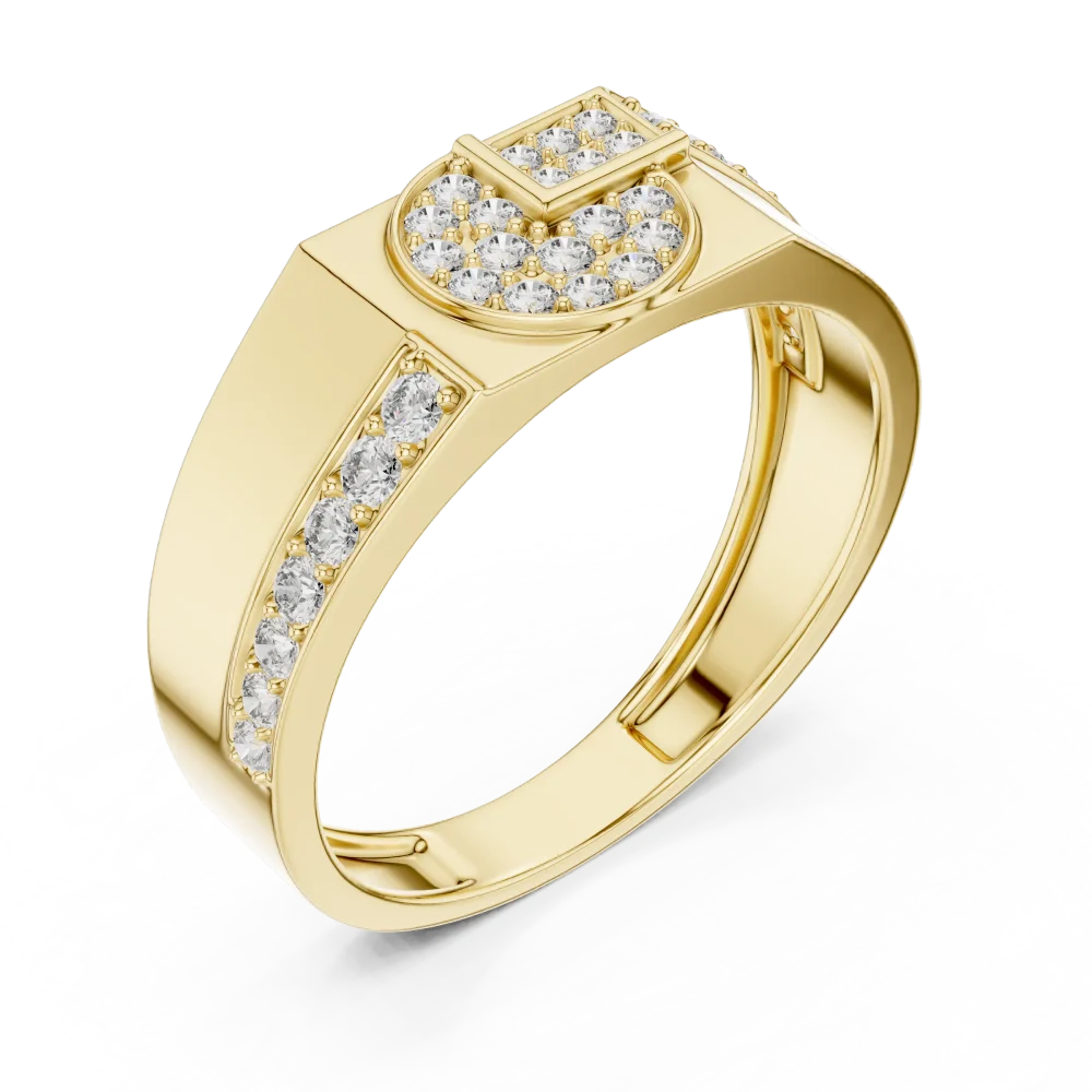 Discover the bold architectural allure of our pavé-set DIAMEUR lab-grown diamond ring. Elevate your everyday style with this modern luxury essential.